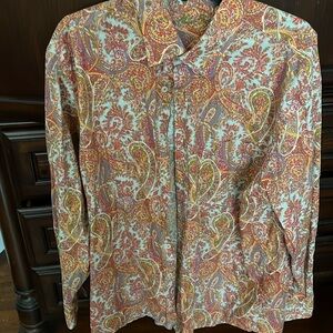 Men’s long sleeve, Paisley dress shirt